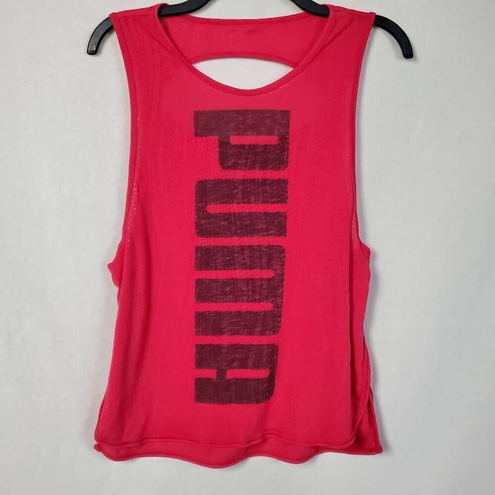 Puma SMALL Pink Active Tank Top - Picture 6 of 9